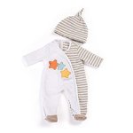 Pijama bej pentru pentru papusa bebelus 40 cm, Miniland