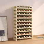 Suport sticle vin, lemn masiv, 65 x 29 x 112 cm, maro deschis