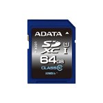 Card de memorie ADATA Premier 64GB V10, 100R/25W, SD UHS-I CL10