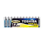 Set 12 baterii alcaline Toshiba R6 AA, Toshiba