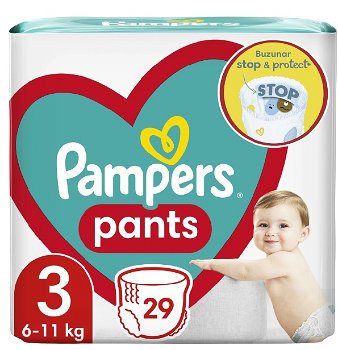
Scutece Chilotel Pampers Pants, Marimea 3, 6 - 11 kg, 29 Bucati
