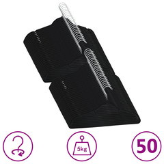 vidaXL Set de umerașe anti-alunecare, 20 buc., alb, lemn esență tare