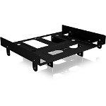 Internal Mounting frame for 2.5/3.5 HDD/SSD in 5.25 Bay, Black, Icy Box