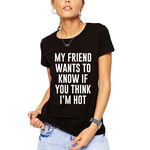 Tricou dama negru - My Friend Wants To Know, THEICONIC