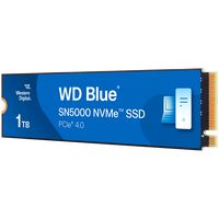 SSD WD Blue SN5000 1TB M.2 2280 PCIe Gen4 x4 NVMe TLC, Read/Write: 5150/4900 MBps, IOPS 730K/770K, TBW: 600, Western Digital SSD WD Blue SN5000 1TB M.2 2280 PCIe Gen4 x4 NVMe TLC, Read/Write: 5150/4900 MBps, IOPS 730K/770K, TBW: 600, Western Digital