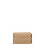 Accesorii Femei MICHAEL Michael Kors Jet Set Small Zip Around Card Case Camel, MICHAEL Michael Kors