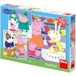 Puzzle 3in1 Dino Toys,Peppa Pig, 55 piese