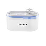 Dispenser apa automat NEX TECH® Tip Fantana pentru caini si pisici, 2 moduri utilizare, ultra silentios, sistem recirculare, filtru carbon activ, 2.8 L, Alb, NEX