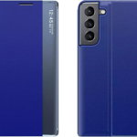 4kom.pl Etui New Sleep Case do Samsung Galaxy S23+ Plus pokrowiec z klapką podstawka niebieskie, 4kom.pl