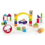 Set de constructie, Baby Einstein, Hape Curious Creations, 40 piese 12 luni+, Multicolor, Baby Einstein