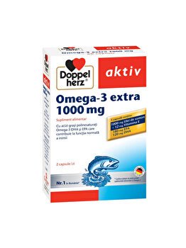 Omega 3 extract cu ulei somon 1000mg Doppelherz Activ, 60 capsule, Queisser Pharma
