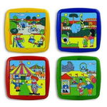 Set de 4 puzzle Timpul liber Miniland, Miniland