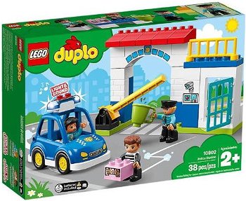 Set 38 piese constructie Duplo - Statie de politie, Lego, Multicolor