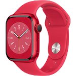 Watch S8, 41mm Aluminium (Product) Red cu (Product) Red Sport Band Regular, GPS + Cellular, Apple