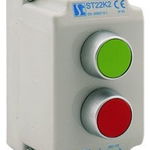 2 pandantiv de control cu ​​un verde interior butonieră și roșu - ST22K21-1, Spamel