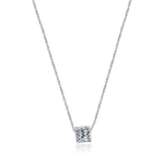 Lant din aur alb cu pandantiv cubic