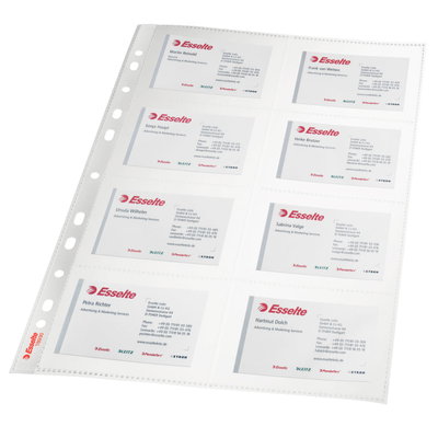 Folie de protectie Esselte A4 pentru carti de vizita 105 microni 10 bucati/set, Esselte
