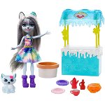 Set Enchantimals by Mattel papusa Hawna Husky, figurina Whipped Cream si accesorii, Enchantimals