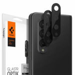 Folie de protectie telefon camera Spigen Optik.Tr, pentru Galaxy Z Fold 3, Set 2x, Sticla Securizata, Transparent / Negru, Spigen