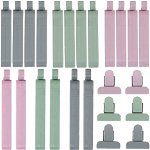 Set de 24 clipsuri de etansare Atuful, plastic, multicolor, 4 x 4 cm / 8 x 1, 2 cm / 10 x 1,2 cm