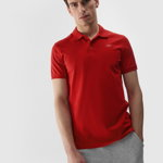 Tricou polo regular unicolor pentru bărbați - roșu, 4F Sportswear