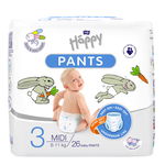 Scutece-chilotel Happy Pants Midi,Marimea 3, 6-11 kg, 26 buc