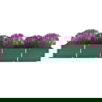 Strat înălțat de grădină, verde, 320x80x45 cm oțel galvanizat