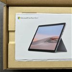 Tableta Microsoft Surface Go 2, Procesor Intel® Pentium Gold 4425Y, PixelSense 10.5", 8GB RAM, 128GB SSD, 8MP, Wi-Fi, Bluetooth, Win10 Pro (Argintiu)