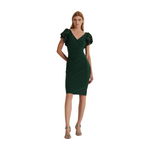 Imbracaminte Femei LAUREN Ralph Lauren Jersey Sequin-Sleeve Cocktail Dress Deep Pine, LAUREN Ralph Lauren