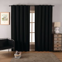 SET DRAPERIE BLACKOUT NEGRU Casa Deco Logistics, CU REJANSA DE BARA, Casa Deco Logistics