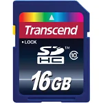 SDHC 16GB Clasa 10, Transcend