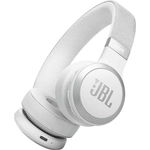 Casti Bluetooth, JBL, Tune 670NC, Cu anulare activa a zgomotului, Alb