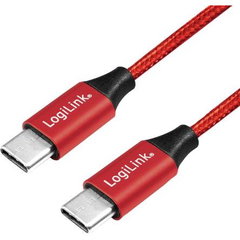 Cablu de date Logilink CU0156, USB-C - USB-C, 1m, Red Cablu de date Logilink CU0156, USB-C - USB-C, 1m, Red