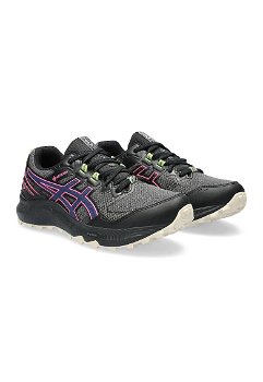 Asics, Pantofi cu garnituri din piele ecologica, pentru alergare Gel-Sonoma, Negru, 6