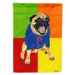 Caroline`s Treasures Carolines Comori AMB1068CHF Du-te Echipa Varsity Pug Flag Canvas House Size Multicolore Large, 