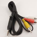 Cablu audio-video 3x RCA tata - Jack 3.5 mm 3 inele 1.5m Well, well