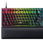 Tastatura pentru gaming, Razerz Huntsman V2 RGB, comutatoare violet, distributie internationala SUA, Negru, Razer