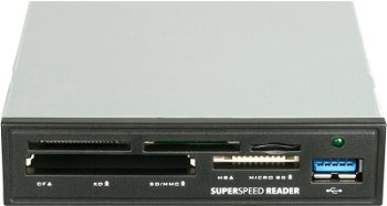 Cititor Carduri Intern pentru Desktop CRI-S3 All-In-One 3.5 USB 3.0 la 5-slot Argintiu, AXAGON