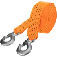 Curea cu carlige de siguranta, Pentru tractare, Poliester, Capacitate 2500 kg, Portocaliu, 4m x 50mm, OEM