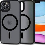 Tech-Protect Husă Magmat MagSafe Tech-protect Apple iPhone 11 Pro Max negru mat, Tech-Protect