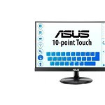 Monitor LED IPS ASUS 21.5 10 point Touch Monitor HDMI Flicker free Low Blue Light TUV certified Negru VT229H, Nova Line M.D.M.