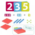 Joc matematic cu 125 de cuburi - Primele mele numere lungi in baza 10, 