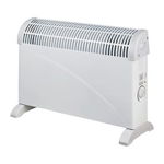 Convector electric portabil Divers-Shop, 3 trepte putere, 2000 W, IP20, Protectie supraincalzire, 58x40x20 cm, Alb