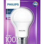 Bec Led Philips 13W/100W, E27, 1521Lm, Lumina Rece, 6500K, Clasa Energetica E