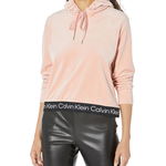 Imbracaminte Femei Calvin Klein Crop Hoodie with Logo Tape Blush, Calvin Klein