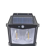 Lampa solara de perete, cu 2 becuri LED, senzor de miscare, 3 moduri de lumina / ZTS 8193 Engros, 
