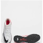 Nike, Pantofi cu imprimeu logo pentru fotbal Superfly 9 Academy, Alb