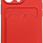 Hurtel Card Armor Case etui pokrowiec do iPhone 12 Pro Max portfel na kartę silikonowe pancerne etui Air Bag czerwony, Hurtel