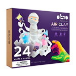 Set de Creatie Air Clay, 24 culori, White&Pastel