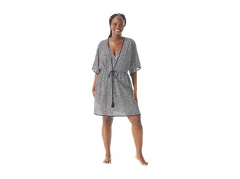 Imbracaminte Femei COCO REEF Villa Cheetah Breeze V-Neck Caftan Cover-Up Black, COCO REEF